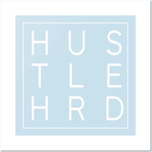 Trendy Hustle Hard Trendy Box Letter Graphic Logo T-Shirt Posters and Art